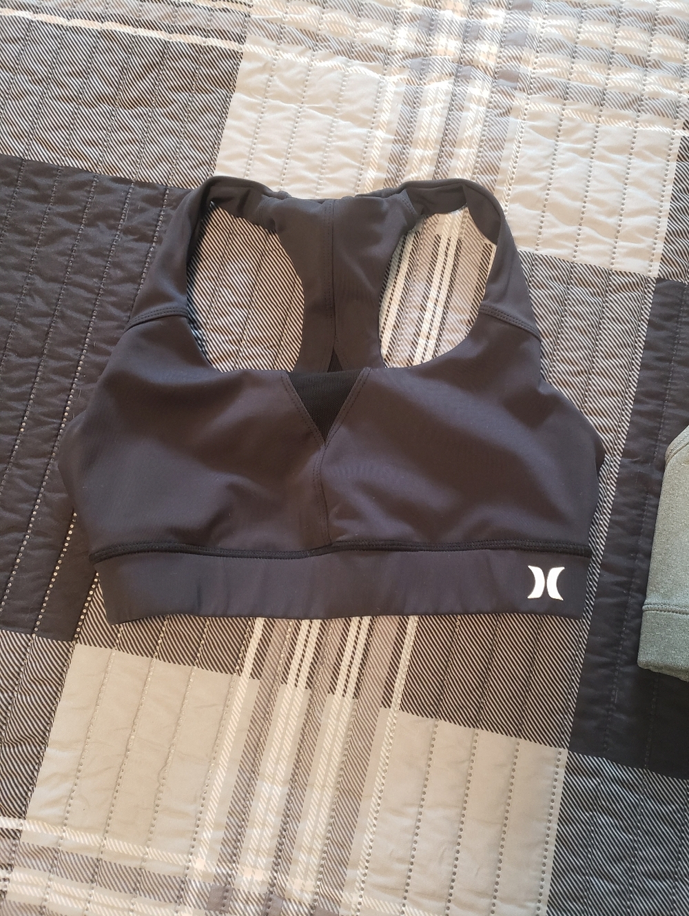 Hurley Black Racerback Performance Sports Bra